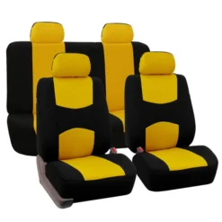 Flat Cloth Seat Covers - Full Set Yellow(Flat Cloth Seat Covers Full Set Yellow)