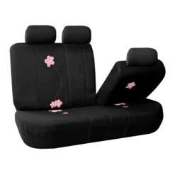 Floral Seat Covers - Full Set Black(Floral Seat Covers Full Set Black) -FH Group 88 FB053115 black 04