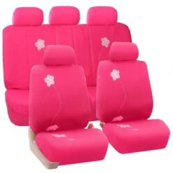 Floral Seat Covers - Full Set Pink(Floral Seat Covers Full Set Pink)