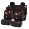 Butterfly Seat Covers - Full Set Black(Butterfly Seat Covers Full Set Black)