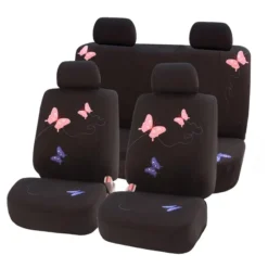 Butterfly Seat Covers - Full Set Black(Butterfly Seat Covers Full Set Black)