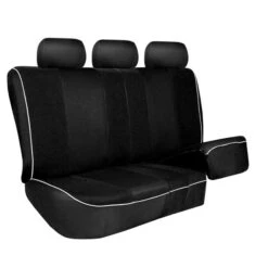 Edgy Piping Seat Covers - Rear Black(Edgy Piping Seat Covers Rear Black) -FH Group 88 FB063013 black 03