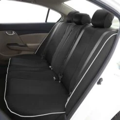 Edgy Piping Seat Covers - Rear Black(Edgy Piping Seat Covers Rear Black) -FH Group 88 FB063013 black 04