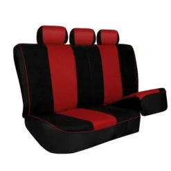 Edgy Piping Seat Covers - Rear Red(Edgy Piping Seat Covers Rear Red) -FH Group 88 FB063013 red 03
