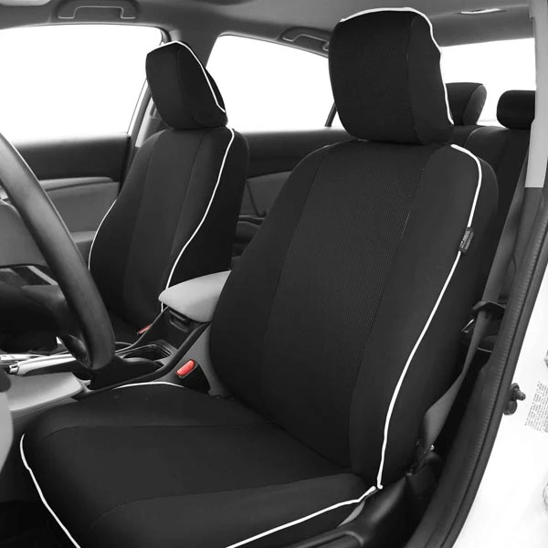 Edgy Piping Seat Covers - Front Set Black(Edgy Piping Seat Covers Front Set Black) 2 Edgy Piping Seat Covers - Front Set Black(Edgy Piping Seat Covers Front Set Black) - Image 2