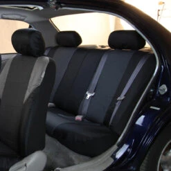 Timeless Cross Weave Seat Covers - Rear Gray(Timeless Cross Weave Seat Covers Rear Gray) -FH Group 88 FB064013 gray 04