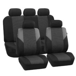 Timeless Cross Weave Seat Covers - Full Set Gray(Timeless Cross Weave Seat Cover Full Set Gray)