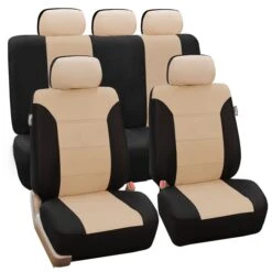 Classic Khaki Seat Covers - Full Set Beige(Classic Khaki Seat Covers Full Set Beige)