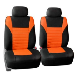 Premium 3D Air Mesh Seat Covers - Front Set Orange(Premium 3d Air Mesh Seat Covers Front Set Orange)