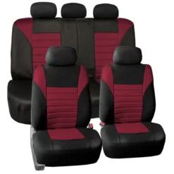 Premium 3D Air Mesh Seat Covers - Full Set Burgundy(Premium 3d Air Mesh Seat Covers Full Set Burgundy)