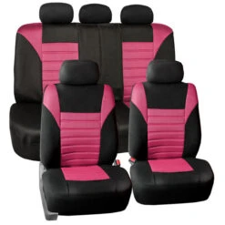 Premium 3D Air Mesh Seat Covers - Full Set Pink(Premium 3d Air Mesh Seat Covers Full Set Pink)