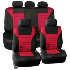 Premium 3D Air Mesh Seat Covers - Full Set Red(Premium 3d Air Mesh Seat Covers Full Set Red)