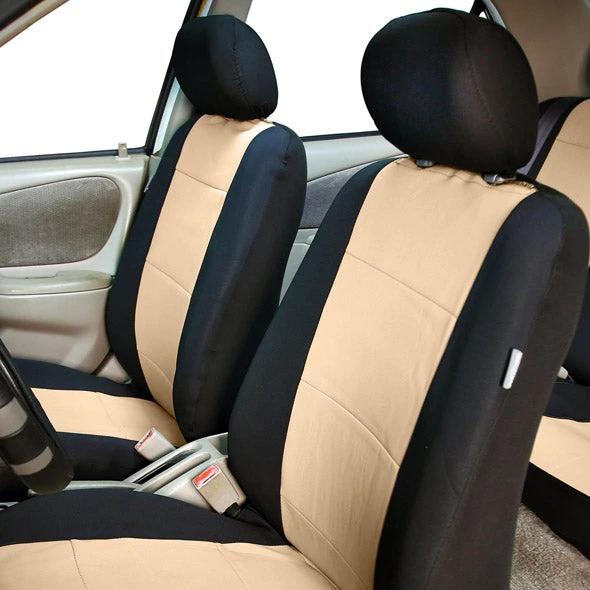 Neoprene Seat Covers - Front Set Beige(Neoprene Seat Covers Front Set Beige) 2 Neoprene Seat Covers - Front Set Beige(Neoprene Seat Covers Front Set Beige) - Image 2