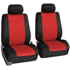 Neoprene Seat Covers - Front Set Red(Neoprene Seat Covers Front Set Red)