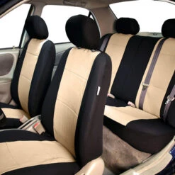 Neoprene Seat Covers - Full Set Beige(Neoprene Seat Covers Full Set Beige) -FH Group 88 FB083115 beige 05