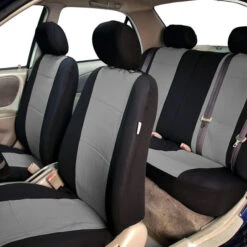 Neoprene Seat Covers - Full Set Gray(Neoprene Seat Covers Full Set Gray) -FH Group 88 FB083115 gray 05