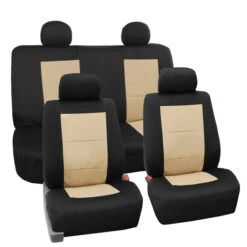 Premium Waterproof Seat Covers - Full Set Beige(Premium Waterproof Seat Covers Full Set Beige)