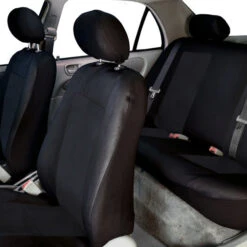 Premium Waterproof Seat Covers - Full Set Black(Premium Waterproof Seat Covers Full Set Black) -FH Group 88 FB085114 black 04