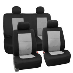 Premium Waterproof Seat Covers - Full Set Gray(Premium Waterproof Seat Covers Full Set Gray)