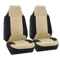 Premium Fabric Seat Covers - Front Set Beige(Premium Fabric Seat Covers Front Set Beige)