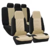 Premium Fabric Seat Covers - Full Set Beige(Premium Fabric Seat Covers Full Set Beige)
