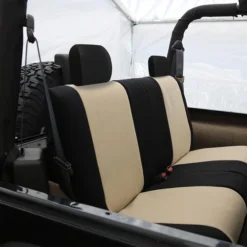 Premium Fabric Seat Covers - Full Set Beige(Premium Fabric Seat Covers Full Set Beige) -FH Group 88 FB107115 beige 05