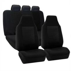 Premium Fabric Seat Covers - Full Set Black(Premium Fabric Seat Covers Full Set Black)