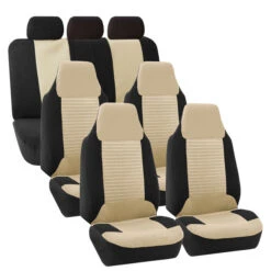 Premium Fabric 3 Row 7 Seater - Beige Seat Covers(Premium Fabric 3 Row Seat Covers Beige)