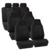 Premium Fabric 3 Row 7 Seater - Black Seat Covers(Premium Fabric 3 Row Seat Covers Black)