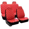 Polka Dot Seat Covers - Full Set Red(Polka Dot Seat Covers Full Set Red)