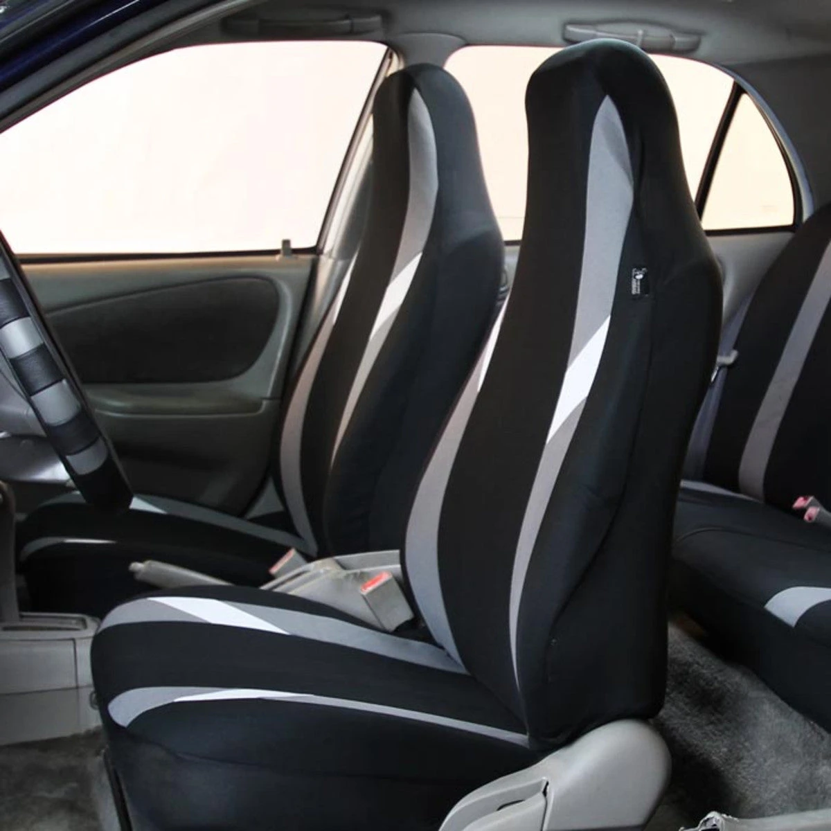 Supreme Modernistic Car Seat Covers - Full Set Gray(Supreme Modernistic Car Seat Covers Full Set Gray) 2 Supreme Modernistic Car Seat Covers - Full Set Gray(Supreme Modernistic Car Seat Covers Full Set Gray) - Image 2