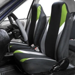 Supreme Modernistic Seat Covers - Front Set Green(Supreme Modernistic Seat Covers Front Set Green) -FH Group 88 FB133102 green 02