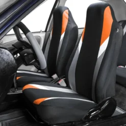 Supreme Modernistic Seat Covers - Front Set Orange(Supreme Modernistic Seat Covers Front Set Orange) -FH Group 88 FB133102 orange 02
