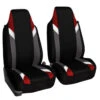 Supreme Modernistic Seat Covers - Front Set Red(Supreme Modernistic Seat Covers Front Set Red)