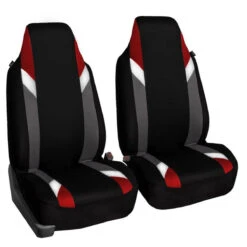 Supreme Modernistic Seat Covers - Front Set Red(Supreme Modernistic Seat Covers Front Set Red)