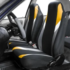 Supreme Modernistic Seat Covers - Front Set Yellow(Supreme Modernistic Seat Covers Front Set Yellow) -FH Group 88 FB133102 yellow 02
