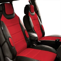 Leatherette Cushion Pads With 3D Air Mesh - Front Red(Leatherette Cushion Pads With 3d Air Mesh Front Red) -FH Group 88 FB202102 red 02