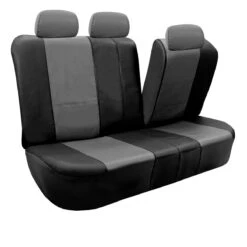 Premium PU Leather 3 Row 8 Seater - Gray / Black Seat Covers(Premium Pu Leather 3 Row Seat Covers Gray Black) 12 Premium PU Leather 3 Row 8 Seater - Gray / Black Seat Covers(Premium Pu Leather 3 Row Seat Covers Gray Black) -FH Group 88 PU002115 grayblack 04