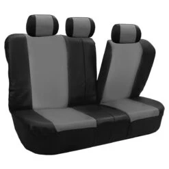 Racing PU Leather Seat Covers - Full Set Gray(Racing Pu Leather Seat Covers Full Set Gray) -FH Group 88 PU003115 gray 04