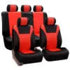 Racing PU Leather Seat Covers - Full Set Tangerine(Racing Pu Leather Seat Covers Full Set Tangerine)