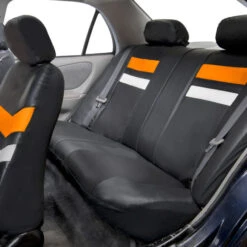 Varsity Spirit PU Leather Seat Covers - Rear Orange(Varsity Spirit Pu Leather Seat Covers Rear Orange) -FH Group 88 PU006013 orange 04