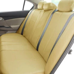 Deluxe Leatherette 3 Row 7 Seater - Tan Seat Covers(Deluxe Leatherette 3 Row Seat Covers Tan) -FH Group 88 PU007013 beige 04 a6d1e2c7 b079 4a95 ae1b 34d59ce0e136