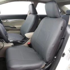 Deluxe Leatherette Seat Covers - Front Set Gray(Deluxe Leatherette Seat Covers Front Set Gray) -FH Group 88 PU007102 gray 03