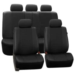 Deluxe Leatherette Seat Covers - Full Set Black(Deluxe Leatherette Seat Covers Full Set Black)