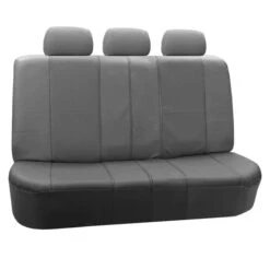 Deluxe Leatherette Seat Covers - Full Set Gray(Deluxe Leatherette Seat Covers Full Set Gray) -FH Group 88 PU007115 gray 03