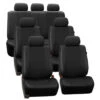 Deluxe Leatherette 3 Row 7 Seater -Black Seat Covers(Deluxe Leatherette 3 Row Seat Covers Black)