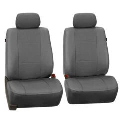 Deluxe Leatherette 3 Row 7 Seater - Gray Seat Covers(Deluxe Leatherette 3 Row Seat Covers Gray) -FH Group 88 PU007217GRAY gray 02