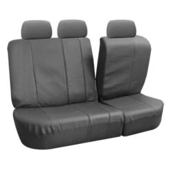 Deluxe Leatherette 3 Row 7 Seater - Gray Seat Covers(Deluxe Leatherette 3 Row Seat Covers Gray) -FH Group 88 PU007217GRAY gray 04