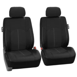 Highest Grade Faux Leather Seat Covers - Full Set Black(Highest Grade Faux Leather Seat Covers Full Set Black) -FH Group 88 PU008115 black 03