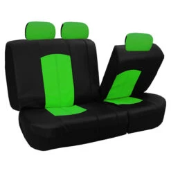 Highest Grade Faux Leather Seat Covers - Full Set Green(Highest Grade Faux Leather Seat Covers Full Set Green) -FH Group 88 PU008115 green 04
